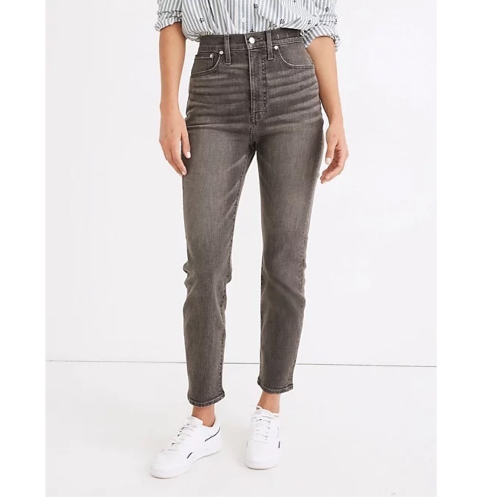 Madewell Grey‎ High Rise Grey Mom Jeans